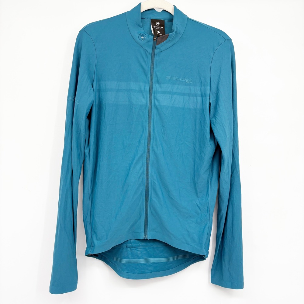 Endura Mens Pro SL Long Sleeve Jersey II Teal Blue Technical Cycling Top Size L